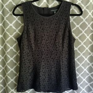 Black lace Banana Republic shirt.